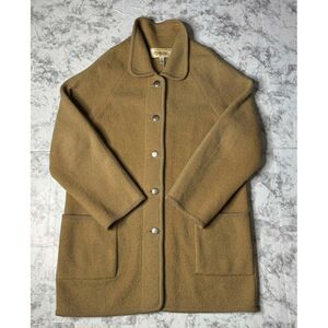 Talbots Camel/Tan Wool Coat with Decorative Buttons